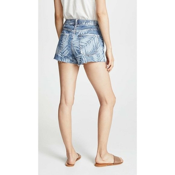 Current / Elliott NWT Blue Shorts Ultra High Waist Wily Palm Jean 23 - Picture 3 of 5